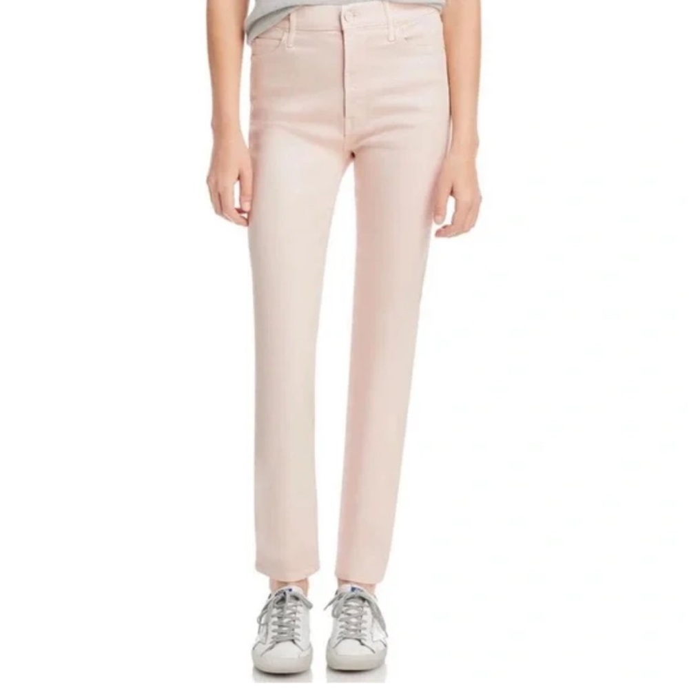 MOTHER Pink Straight Leg Jeans Size 27 - New With Tags - Picture 2 of 15